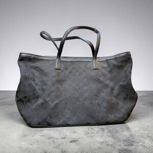 Women's Black Coach Signature C Canvas Tote Bag